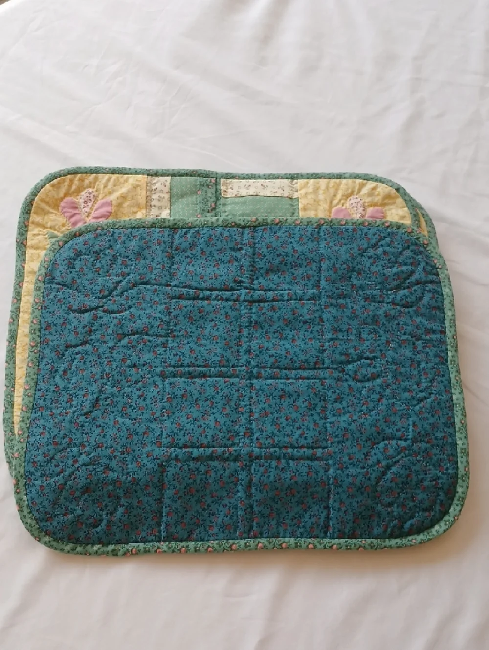 Handcrafted Quilted Reversible Placemats Set of 6